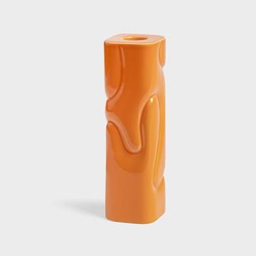Candle holder puffy orange